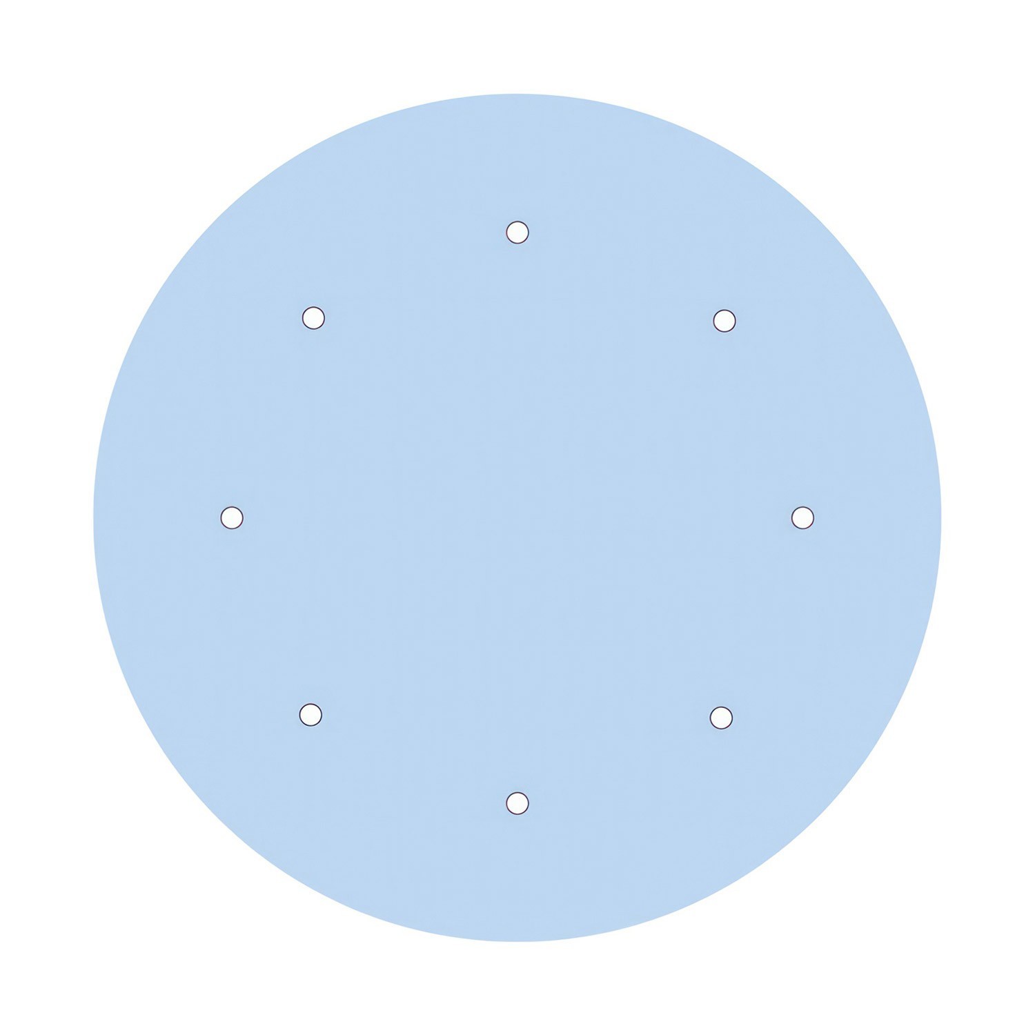 Rosace XXL Rose-One rond de 400 mm de diamètre avec 8 trous et 4 trous latéraux