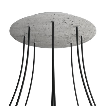 Rosace XXL Rose-One rond de 400 mm de diamètre avec 9 trous et 4 trous latéraux - Béton