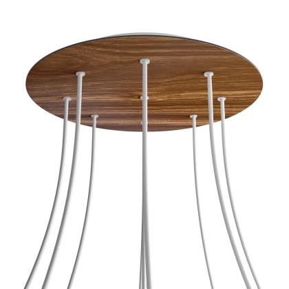 Rosace XXL Rose-One rond de 400 mm de diamètre avec 9 trous et 4 trous latéraux - Bois