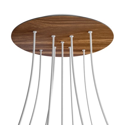Rosace XXL Rose-One rond de 400 mm de diamètre avec 9 trous en croix et 4 trous latéraux - Bois