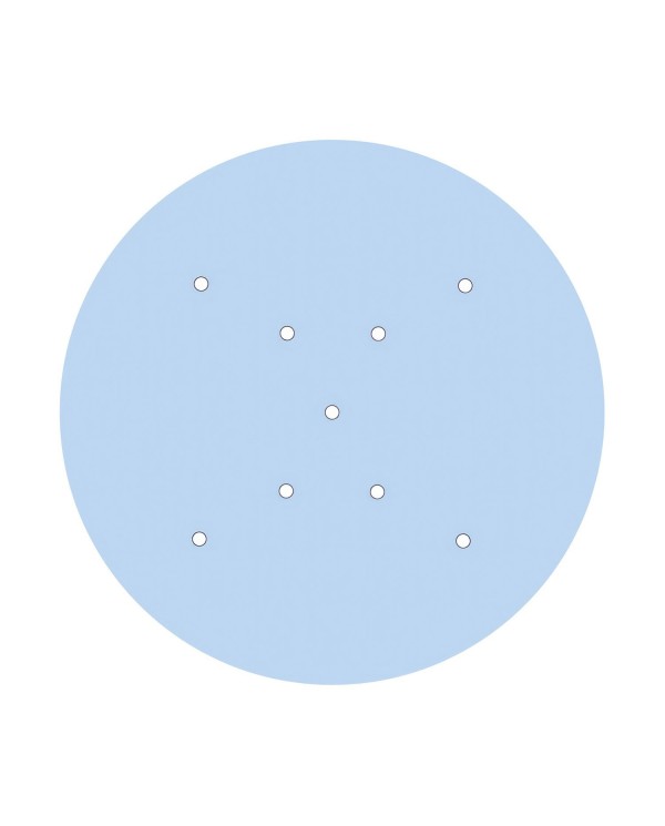 Rosace XXL Rose-One rond de 400 mm de diamètre avec 9 trous en croix et 4 trous latéraux