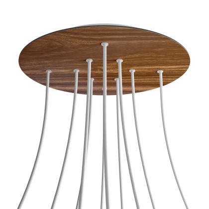 Rosace XXL Rose-One rond de 400 mm de diamètre avec 10 trous et 4 trous latéraux - Bois