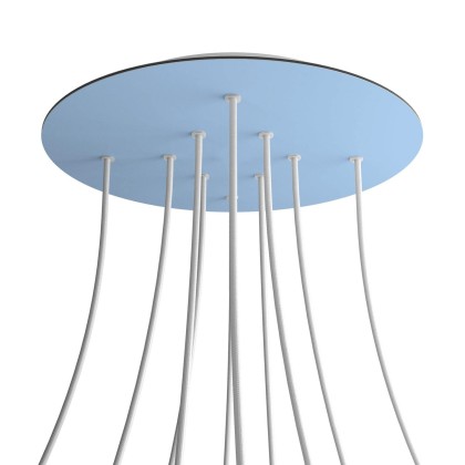 Rosace XXL Rose-One rond de 400 mm de diamètre avec 10 trous et 4 trous latéraux - Blue ciel
