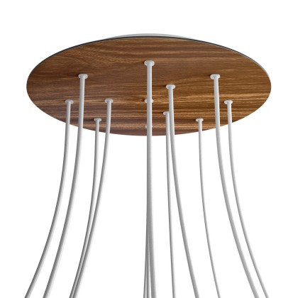Rosace XXL Rose-One rond de 400 mm de diamètre avec 12 trous et 4 trous latéraux - Bois