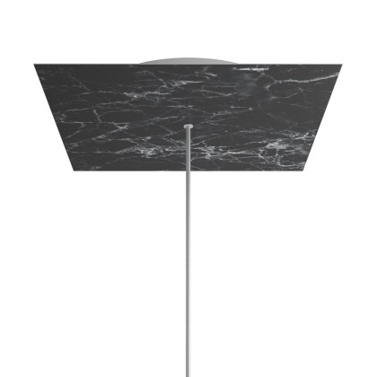 Rosace XXL Rose-One carré de 400 mm avec 1 trou et 4 trous latéraux - Marbre Marquina