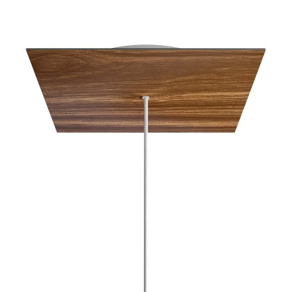 Rosace XXL Rose-One carré de 400 mm avec 1 trou et 4 trous latéraux - Bois