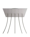 Rosace XXL Rose-One carré de 400 mm avec 5 trous alignés et 4 trous latéraux