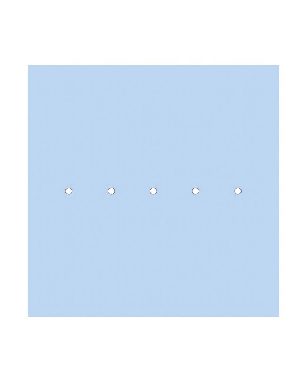 Rosace XXL Rose-One carré de 400 mm avec 5 trous alignés et 4 trous latéraux