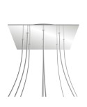 Rosace XXL Rose-One carré de 400 mm avec 9 trous et 4 trous latéraux