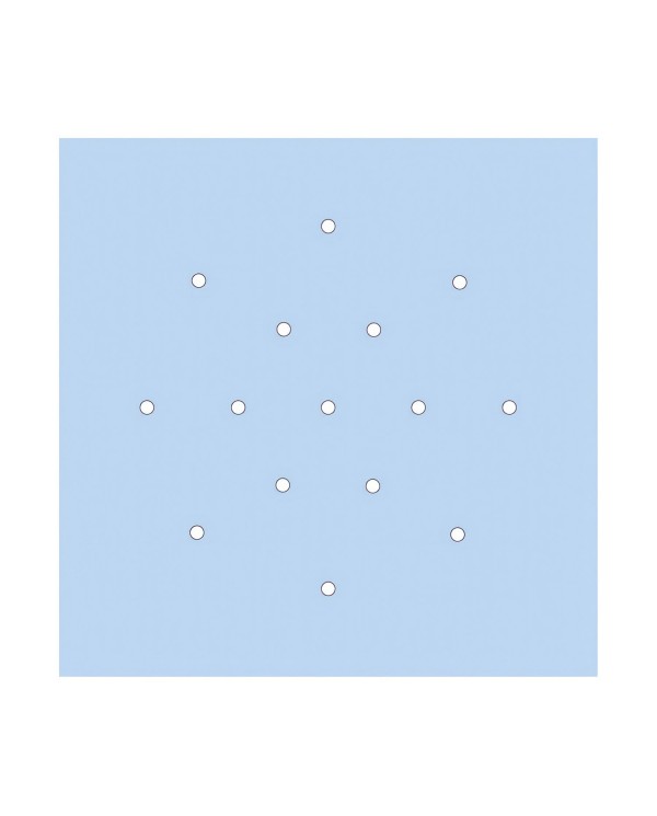 Rosace XXL Rose-One carré de 400 mm avec 15 trous et 4 trous latéraux