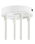 Strak design 4-gaats 120 mm. cilindrische metalen plafondkap