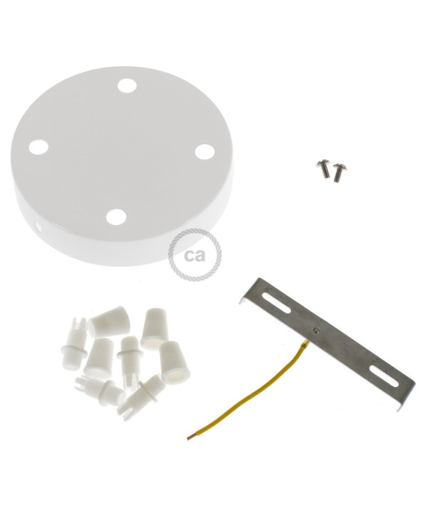 Strak design 4-gaats 120 mm. cilindrische metalen plafondkap