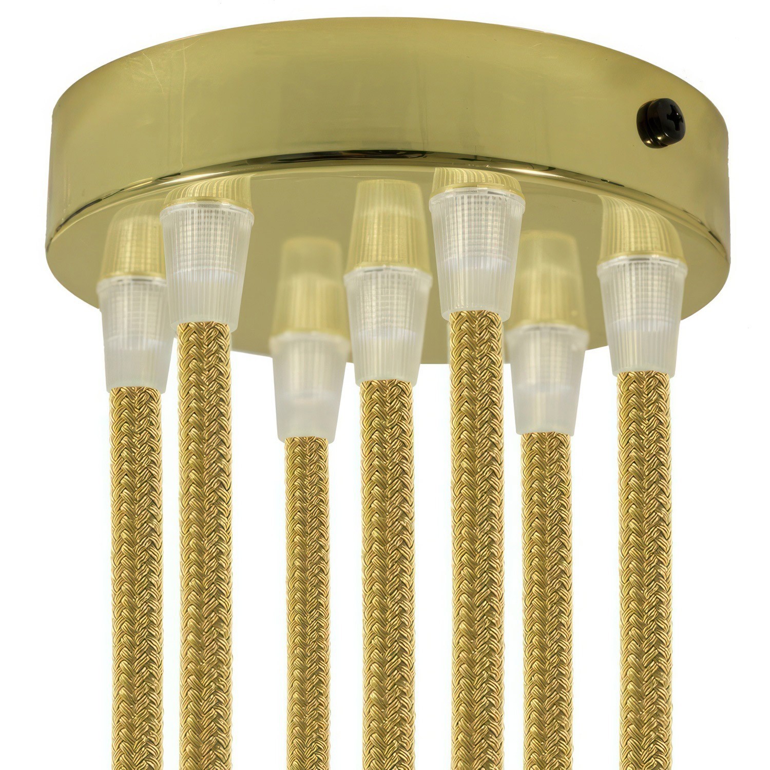 Strak design 7-gaats 120 mm. cilindrische metalen plafondkap