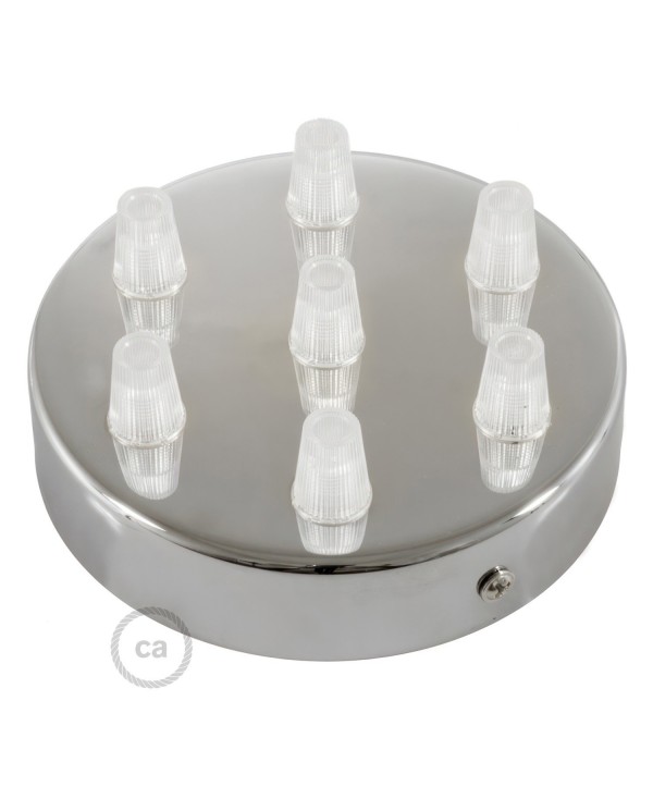 Strak design 7-gaats 120 mm. cilindrische metalen plafondkap