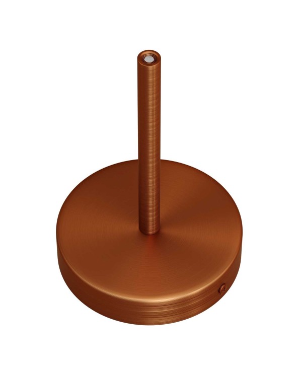Kit rosace cylindrique en métal avec serre-câble de 15 cm