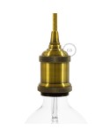 Kit douille E27 en aluminium vintage