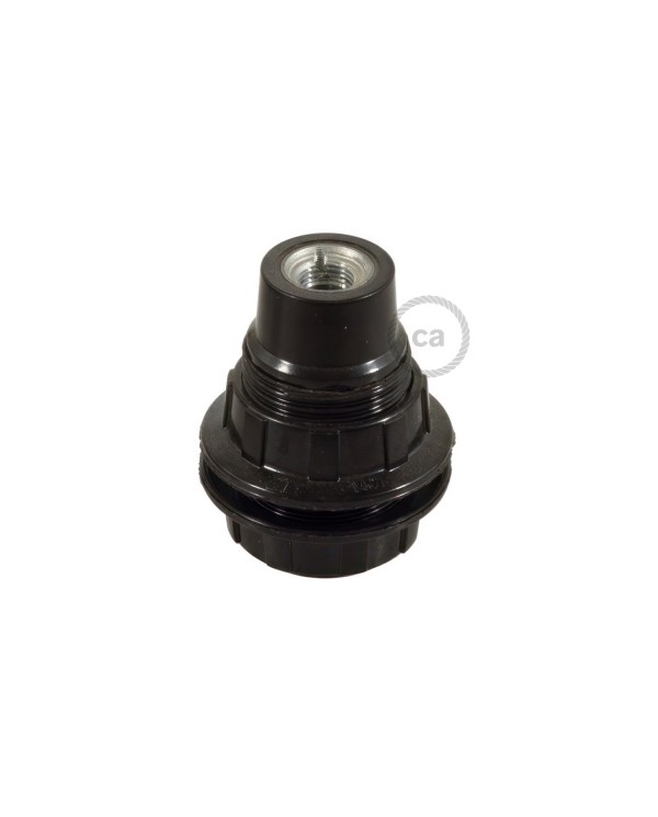 Bakeliet E14 fitting voor lampenkap met 2 schroefringen