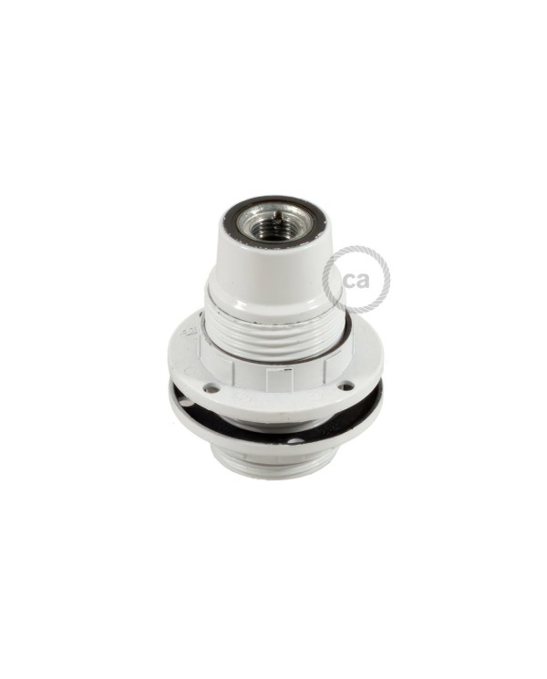 Bakeliet E14 fitting voor lampenkap met 2 schroefringen