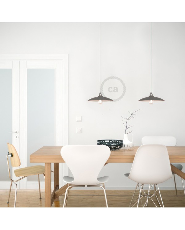 Abat-jour plat céramique - Made in Italy