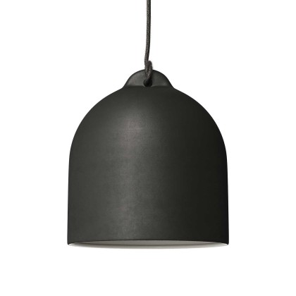 Abat-jour Cloche M en céramique - Made in Italy - Tableau noir - Blanc