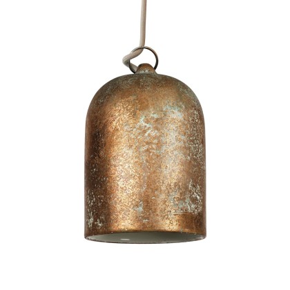 Abat-jour Cloche Mini XS en céramique - Made in Italy - Effet vert-de-gris - Blanc