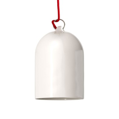 Abat-jour Cloche Mini XS en céramique - Made in Italy - Blanc brillant