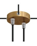 Kit Mini rosace cylindrique en métal à 2 trous centraux et 4 trous latéraux