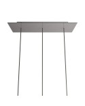 XXL rechthoekige 3-gats Rose-One plafondkap-kit, afmetingen 675 x 225 mm