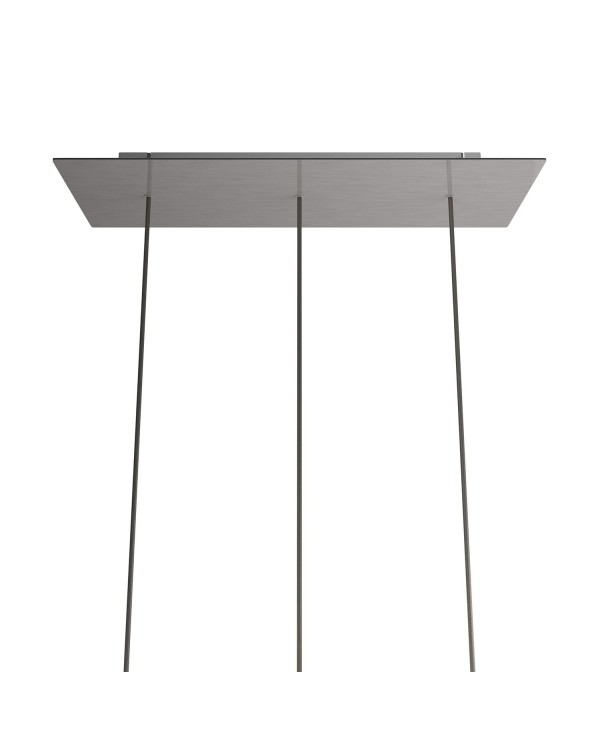 XXL rechthoekige 3-gats Rose-One plafondkap-kit, afmetingen 675 x 225 mm