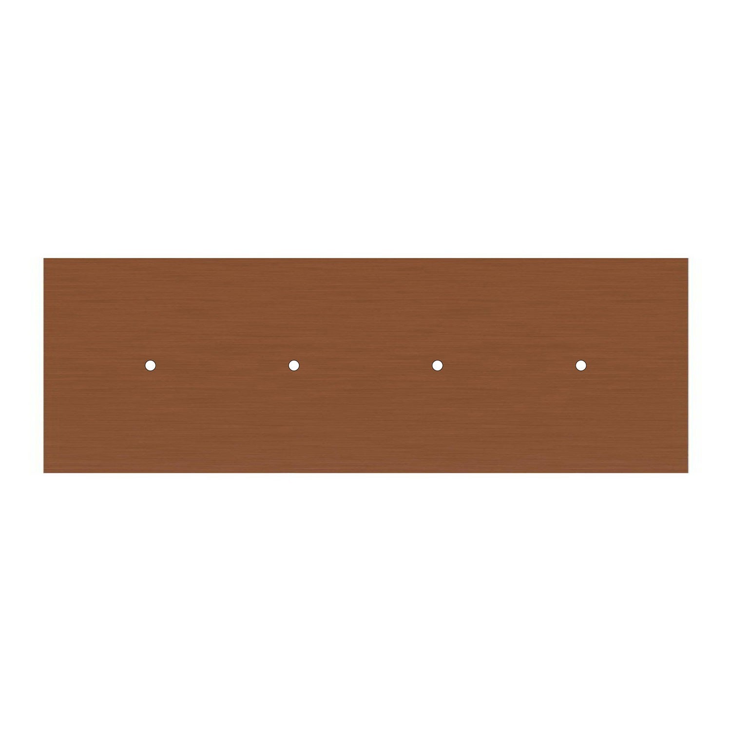 Rosace XXL Rose-One rectangulaire à 4 trous alignés et 6 trous latéraux, dimension 675 x 225 mm