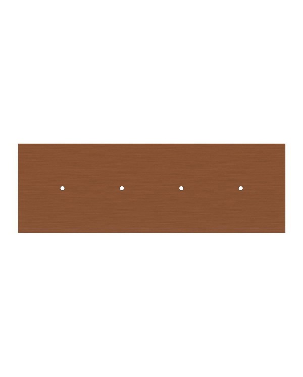 Rosace XXL Rose-One rectangulaire à 4 trous alignés et 6 trous latéraux, dimension 675 x 225 mm