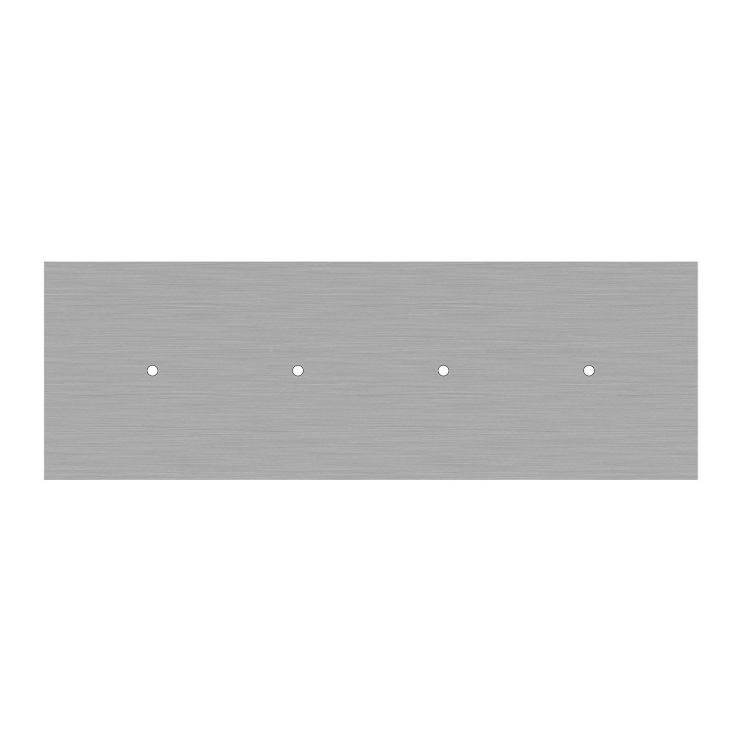 Rosace XXL Rose-One rectangulaire à 4 trous alignés et 6 trous latéraux, dimension 675 x 225 mm