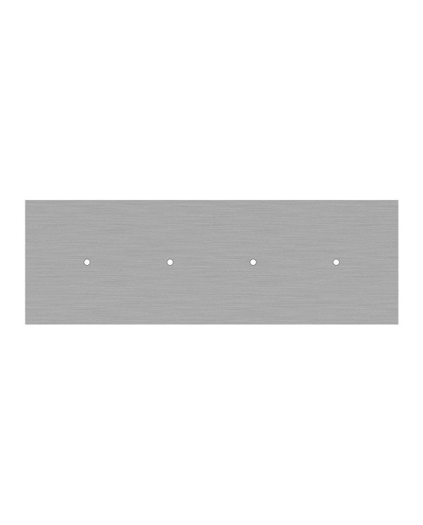 Rosace XXL Rose-One rectangulaire à 4 trous alignés et 6 trous latéraux, dimension 675 x 225 mm