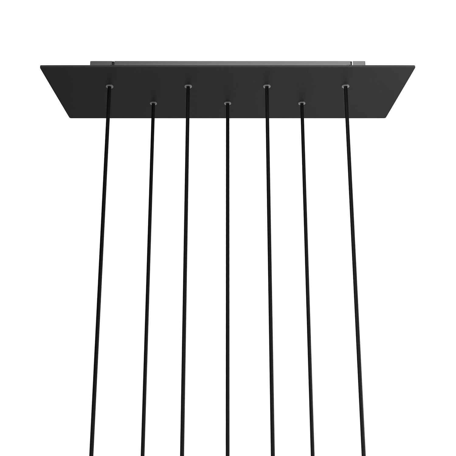 XXL rechthoekige 7-gats Rose-One plafondkap-kit, afmetingen 675 x 225 mm