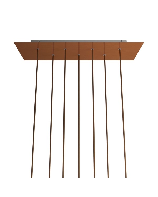 XXL rechthoekige 7-gats Rose-One plafondkap-kit, afmetingen 675 x 225 mm