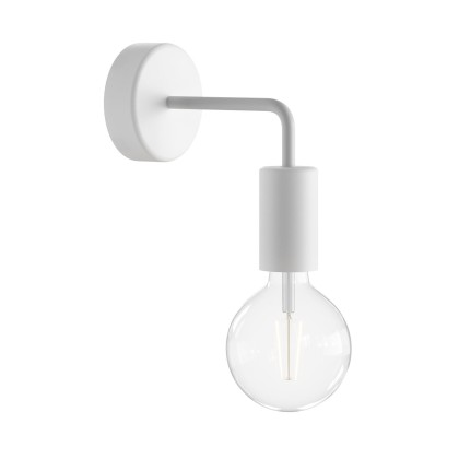 Fermaluce EIVA ELEGANT met L-vormige arm, rozet en waterproof IP65 fitting - wit