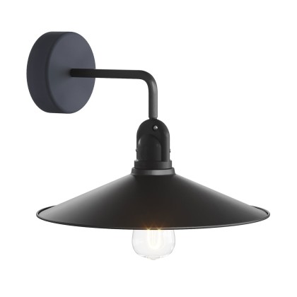 Fermaluce EIVA met L-vormige arm en Swing lampenkap - zwart