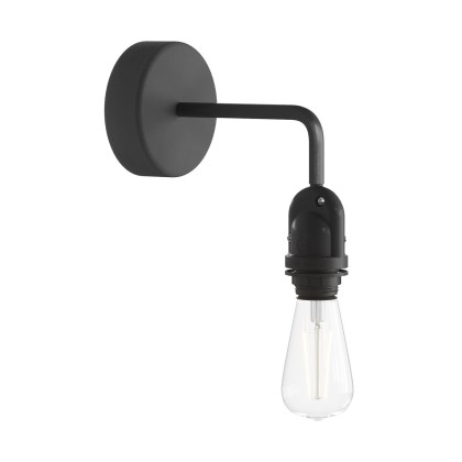 Fermaluce voor EIVA lampenkap met L-vormige arm, aansluitkap en IP65 waterdichte fitting - zwart