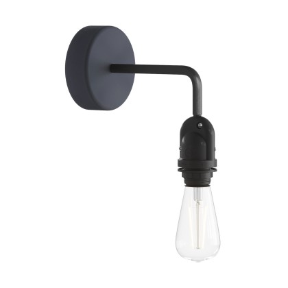 Fermaluce voor EIVA lampenkap met L-vormige arm, aansluitkap en IP65 waterdichte fitting - carbon zwart