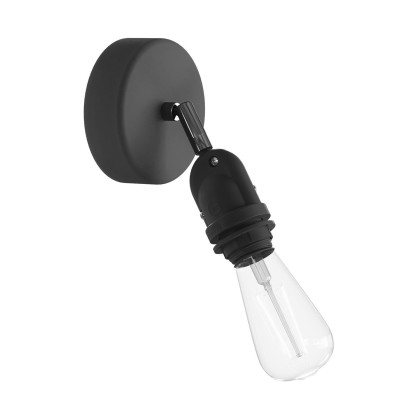 Fermaluce voor EIVA lampenkap met regelbare scharnier, aansluitkap en IP65 waterdichte fitting - zwart