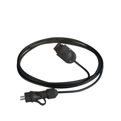 Snake Eiva, draagbare buitenlamp, 5 m strijkijzersnoer, IP65 waterdichte fitting en stekker - zwart