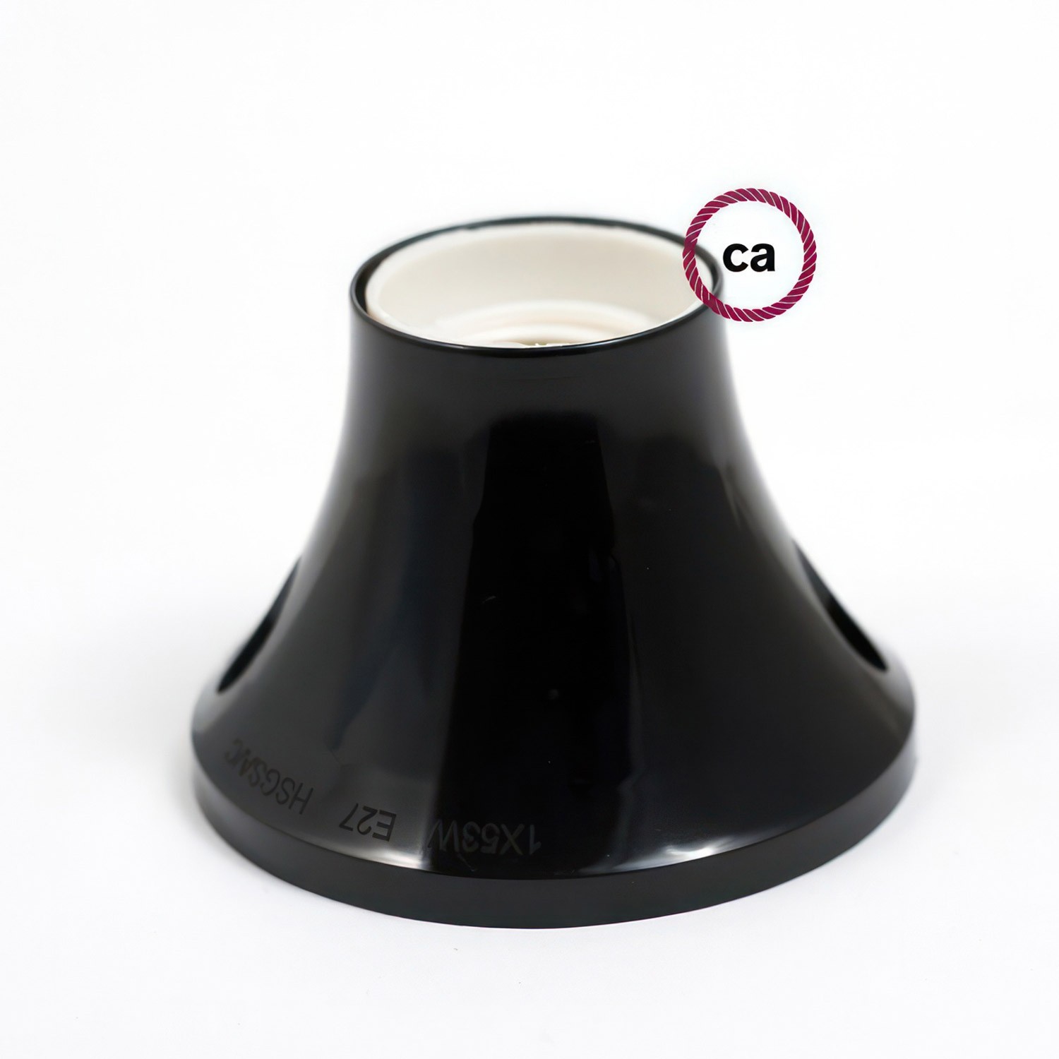 90° E27 thermoplastische wand- of plafondfitting