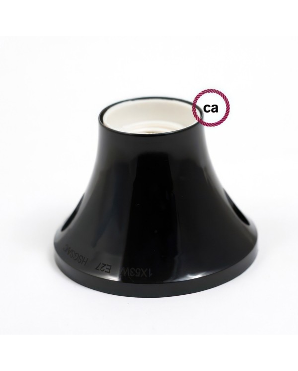 90° E27 thermoplastische wand- of plafondfitting