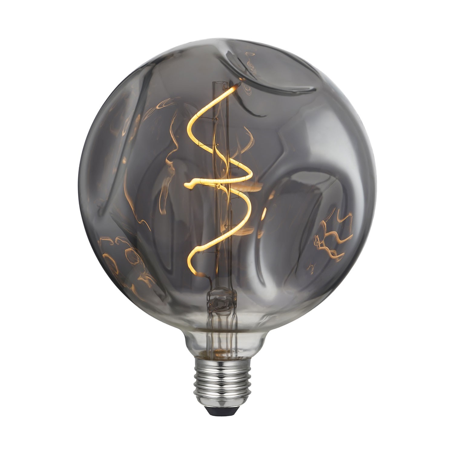Bol G140 LED lichtbron Bumped Smoky Spiraal filament 5W E27 Dimbaar 2000K