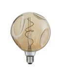 Bol G140 LED lichtbron Bumped Goud Spiraal filament 5W E27 Dimbaar 1800K
