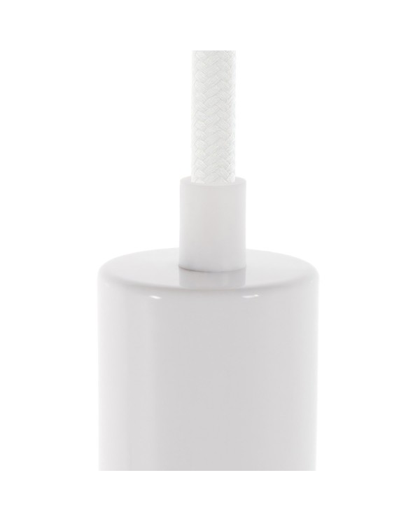Cilindrische plastic kabelklem compleet met pendelbuis, moer en ring