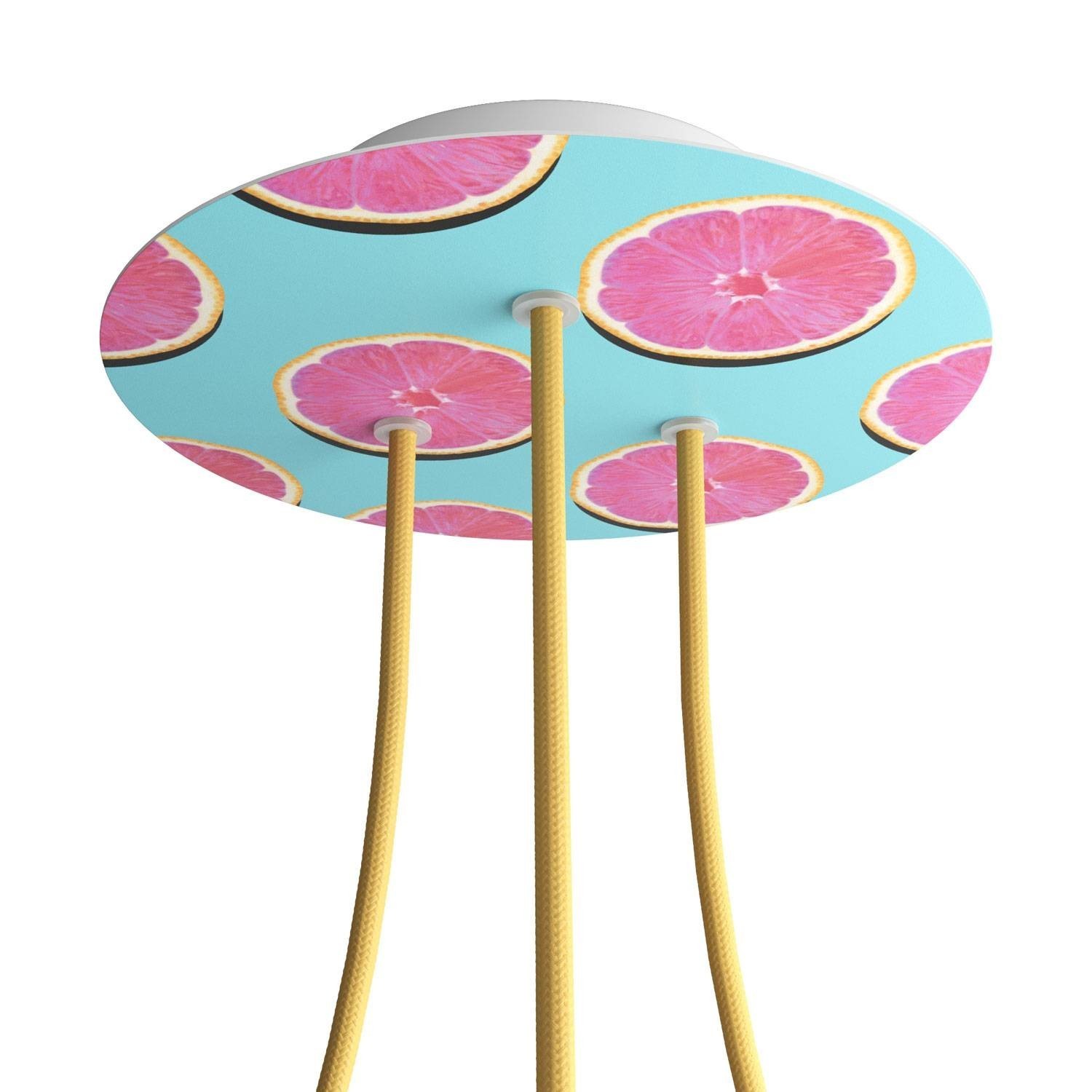 Rose-One compleet rond plafondkap-kit 200 mm. met 3 gaten en 4 zijgaten - PROMO