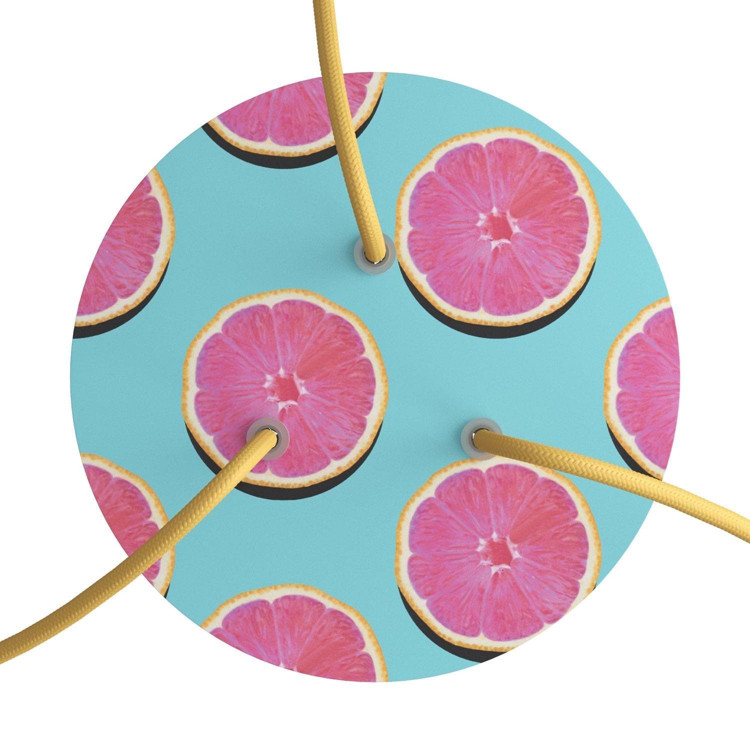 Rose-One compleet rond plafondkap-kit 200 mm. met 3 gaten en 4 zijgaten - PROMO