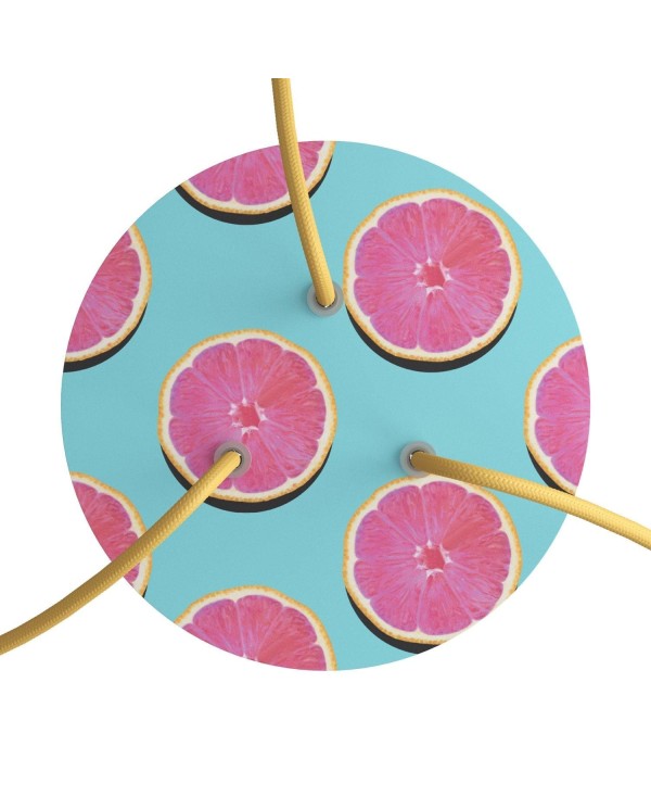 Rose-One compleet rond plafondkap-kit 200 mm. met 3 gaten en 4 zijgaten - PROMO