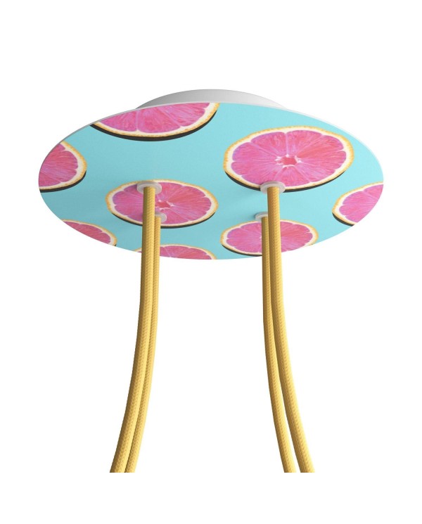 Rose-One compleet rond plafondkap-kit 200 mm. met 4 gaten en 4 zijgaten - PROMO